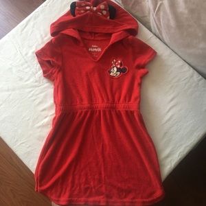 Disney Minnie Mouse Beach / Pool Cover up   size 4T